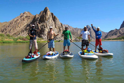 Stand up paddle boarding in Botswana
