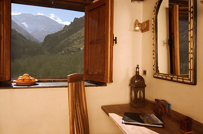 View from a standard room - Kasbah Du Toubkal in Toubkal National Park, Morocco