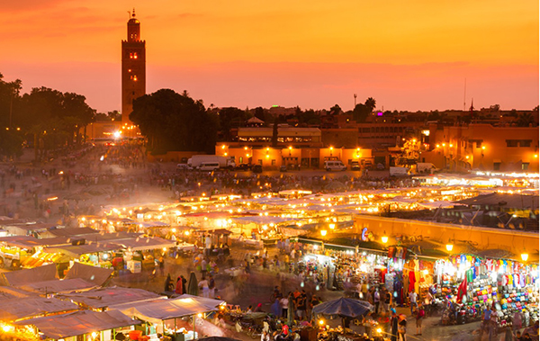 Marrakech in the evening