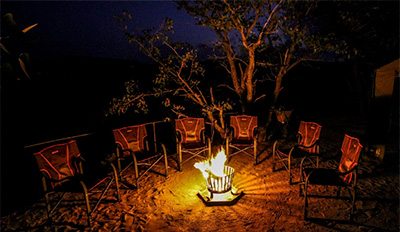 camp fire - Huab Under Canvas - Huab Conservancy in Damaraland, Namibia