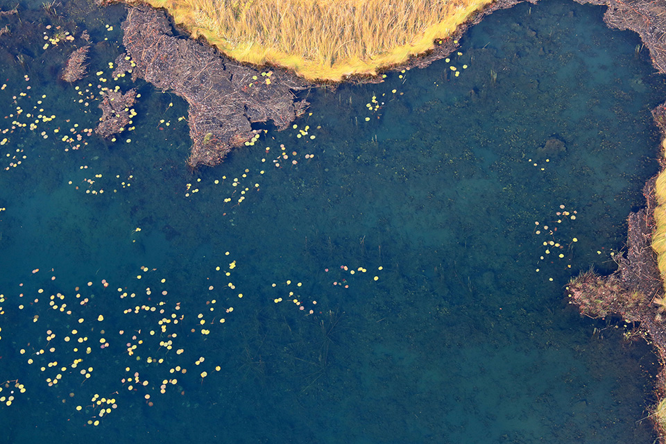 Angola - Arial view of the source lakes of the Angolan Highlands