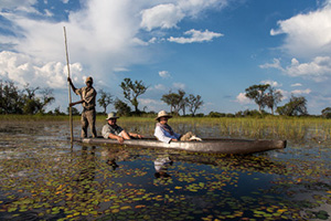 Mokoro excursions at Little Vumbura Camp - Okavango Delta, Botswana