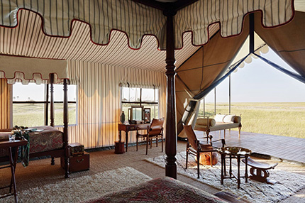 View from the tent - San Camp - Makgadikgadi Pans National Park Botswana