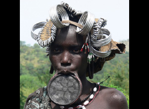 Mursi girl - Northern and Southern Ethiopia