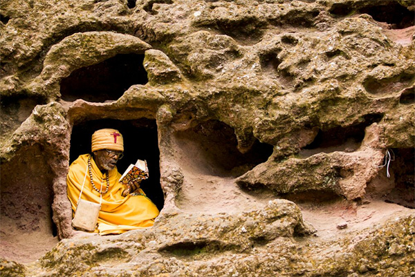 priests pray - Timkat Festival, Ethiopia