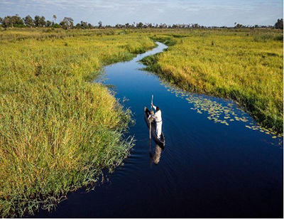 mokoro excursion in Okavango Delta