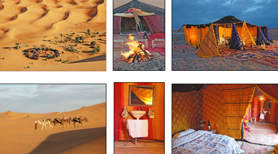 Camping in the desert - Mergouza in Morocco