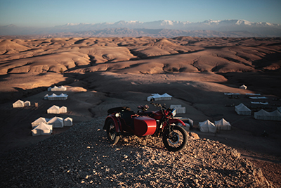 Motorcycle ride - Scarabeo Camp - Agafay Desert, Morocco