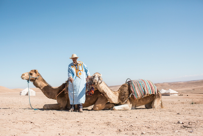 Camel riding - Scarabeo Camp - Agafay Desert, Morocco