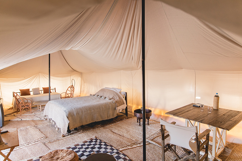Tent interior - Scarabeo Camp - Agafay Desert, Morocco