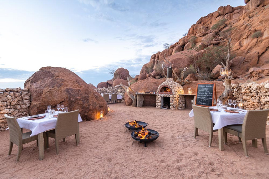 Dining area - Camp Onduli Ridge, Namibia