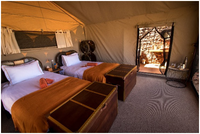 Tent interior - Sossus Under Canvas | Safari Camps in Sossusvlei, Namibia