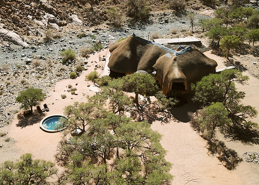 Arial view of The Nest @ Sossus - Sossusvlei, Namibia