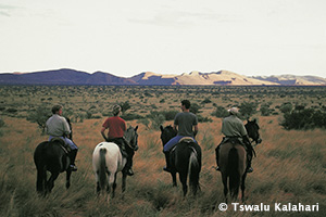 Horse riding safari at Tswalu Kalahari