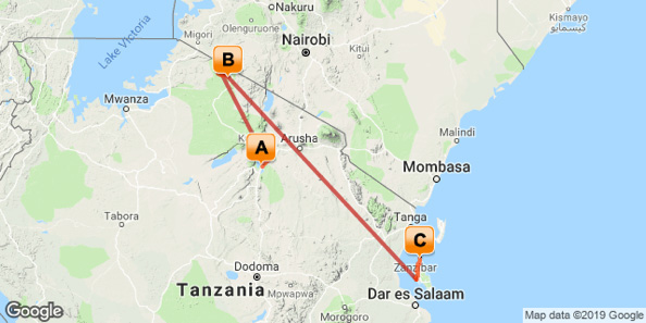 Romantic Tanzania - Map