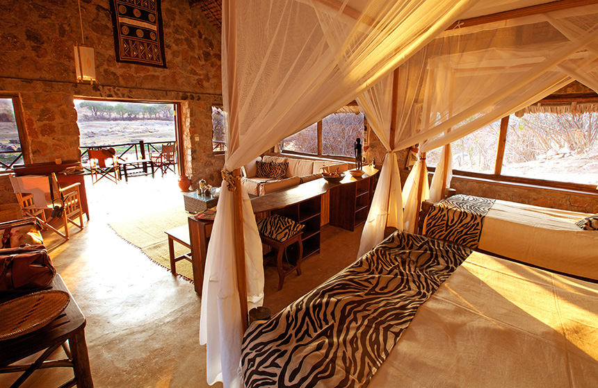 Chalet interior - Ruaha River Lodge