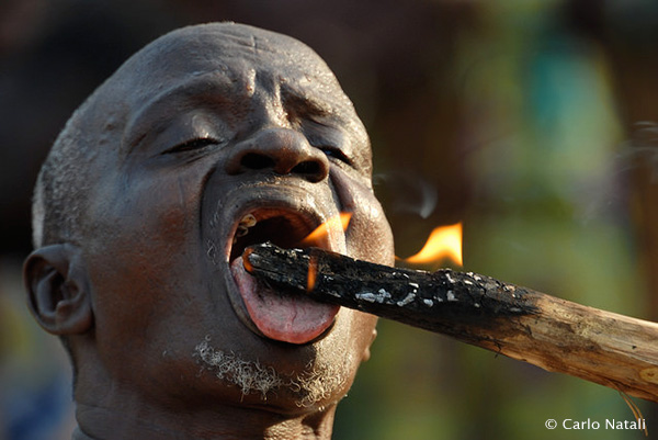 Fire dance in Togo