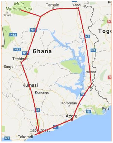 Tour to Ghana: Hiking and Walking (Explorer)