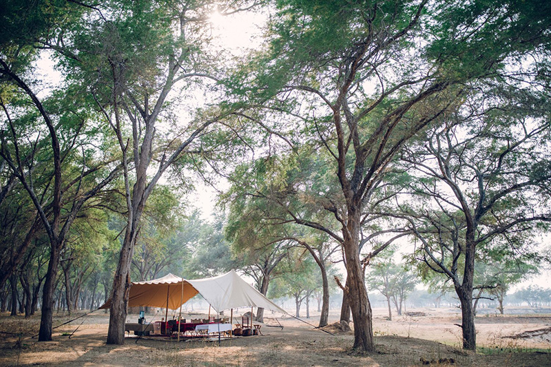 Dining area - Chula Island Camp - Lower Zambezi National Park, Zambia