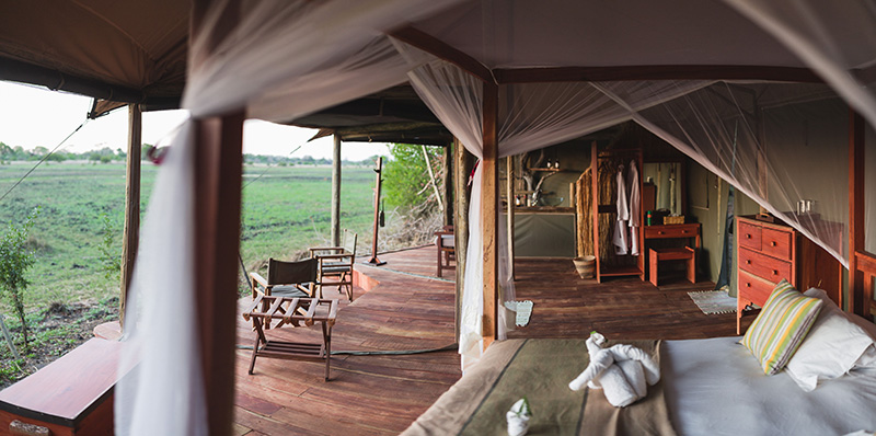 Tent interior - Musekese Camp