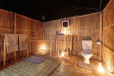 Ensuite bathroom - Nkonzi Camp - South Luangwa National Park, Zambia